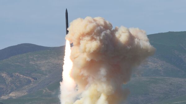 This photo provided by the Defense Department's Missile Defense Agency, taken Jan. 28, 2016, shows a long-range ground-based interceptor is launched from Vandenberg Air Force Base, Calif. - Sputnik India
