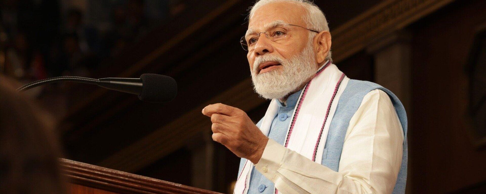 India's Prime Minister Narendra Modi addresses a joint meeting of Congress - Sputnik India, 1920, 23.06.2023