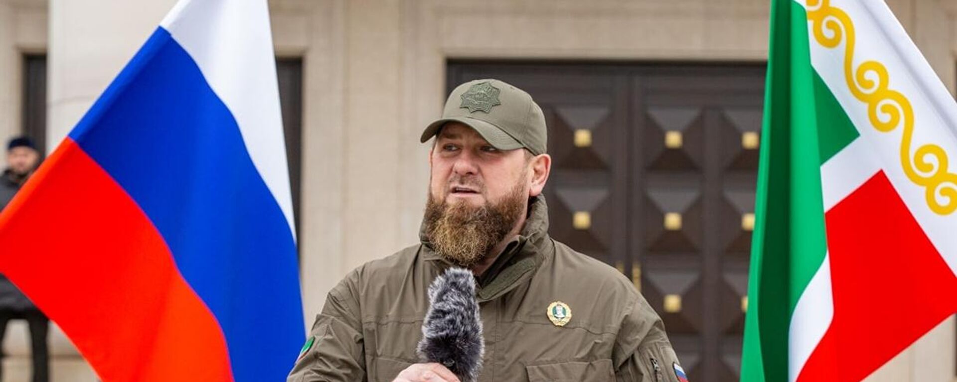In this handout photo released by the press service of the Head of Chechen Republic, Head of the Chechen Republic Ramzan Kadyrov takes part in a review of the Chechen Republic's troops and military hardware in Grozny, Chechen Republic, Russia - Sputnik India, 1920, 24.06.2023
