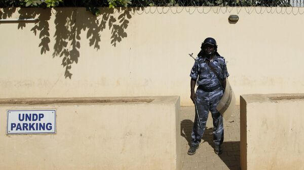 A Sudanese riot police officer - Sputnik India