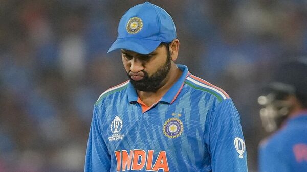 India's captain Rohit Sharma reacts during the ICC Men's Cricket World Cup final match between Australia and India - Sputnik India