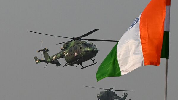 Indian Army officials perform during the final rehearsal of Army Tattoo to celebrate the Indian Army Vijay Diwas at the Royal Calcutta Turf Club (RCTC) in Kolkata on December 14, 2022.  - Sputnik India