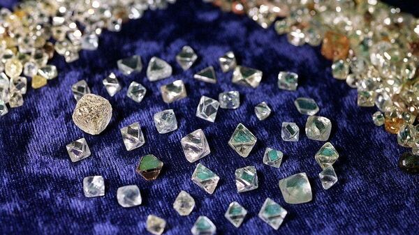 Stones mined from the Siberian permafrost in the Russian Arctic mining town of Mirny - Sputnik India