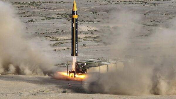 In this picture released by the Iranian Defense Ministry on Thursday, May 25, 2023, Khorramshahr-4 missile is launched at an undisclosed location, Iran.  - Sputnik India