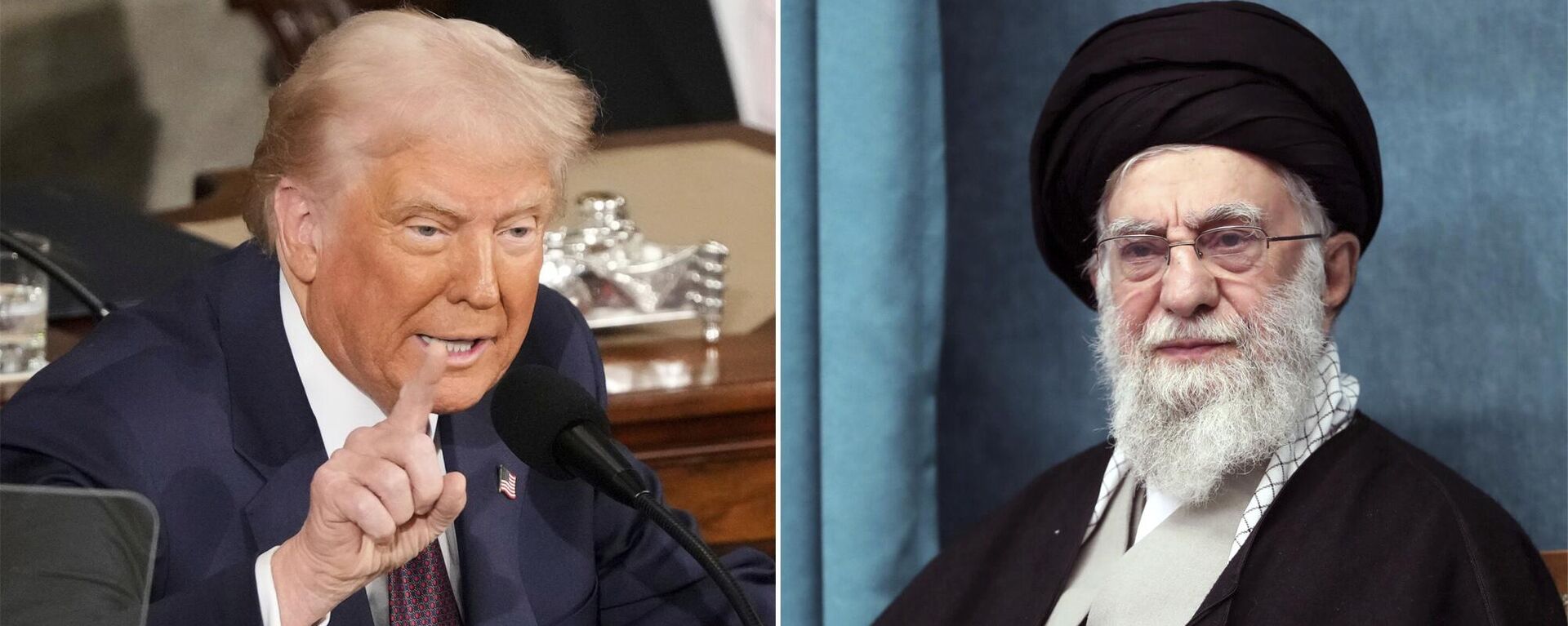 This combo of pictures show President Donald Trump, left, addressing a joint session of Congress at the Capitol in Washington, March 4, 2025 - Sputnik India, 1920, 03.06.2025